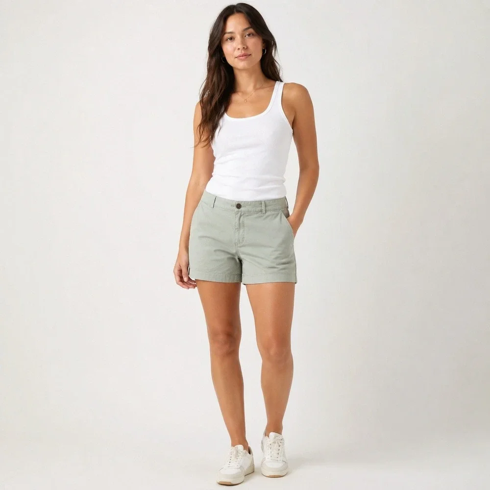 H&M Chino shorts sage green size 16‎ minimalist walking casual summer beach